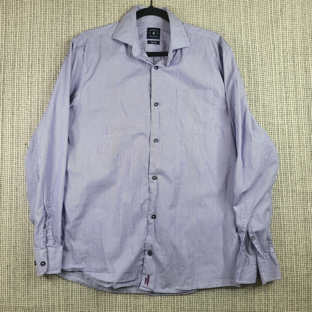 Johnnie-O Shirt Mens Medium Striped Button Up Top Shelf Long Sleeve Casual